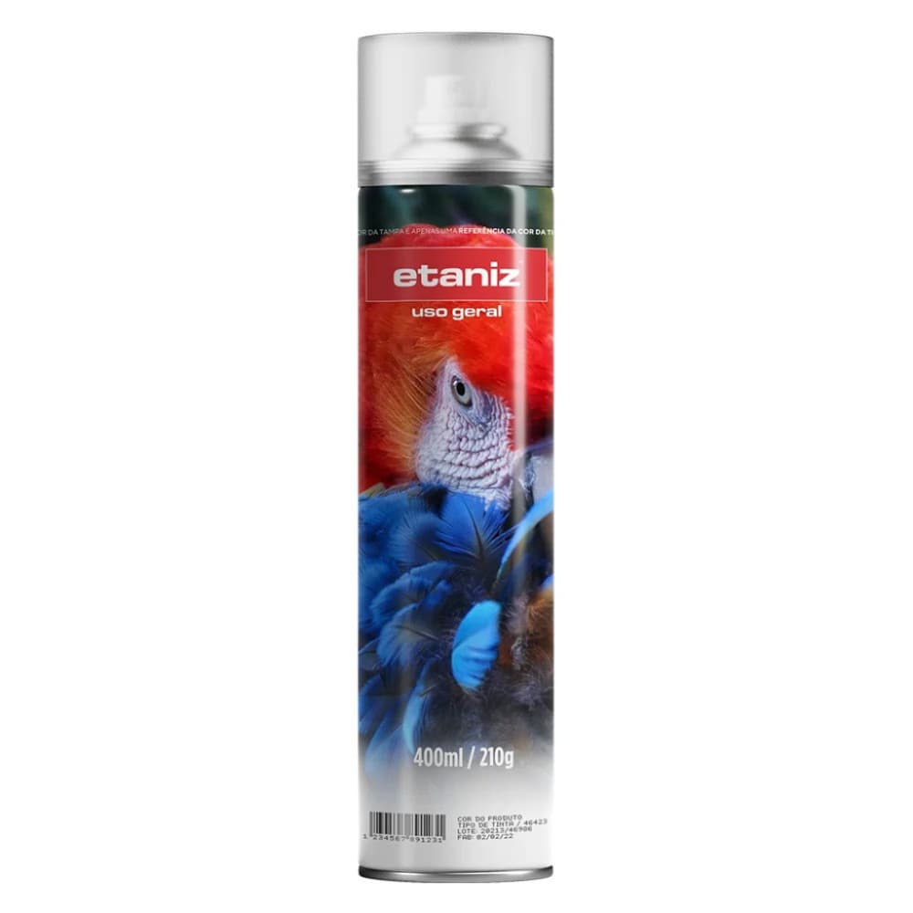 Tinta Spray de pintura Verniz Uso Geral Etaniz 400ML