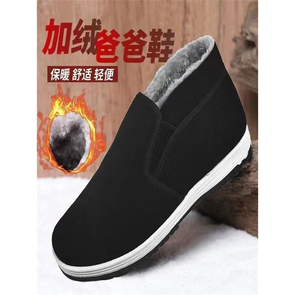 Inverno velho pequim sapatos de algodão de alta qualidade sapatos masculinos forro antiderrapante engrossado à prova de