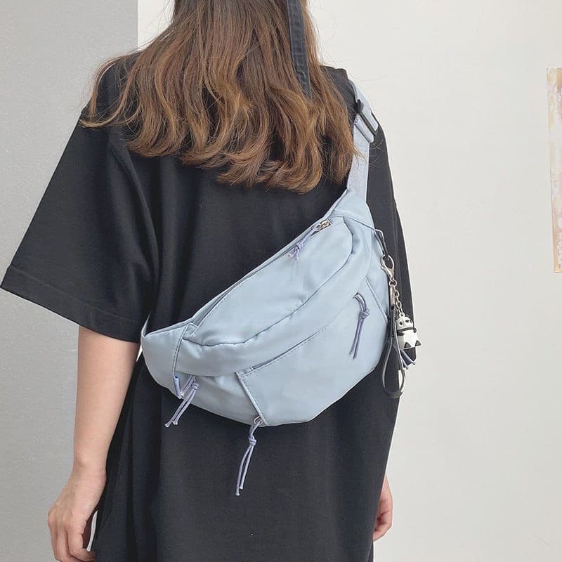 Retro na moda menina mensageiro saco 4 cores em japonês Harajuku ferramentas saco de peito das mulheres dos homens pode
