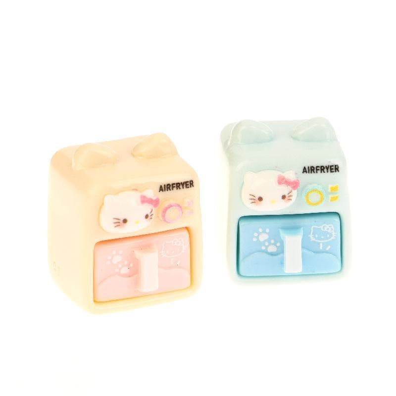 Decorador Mini Hello Kitty Simulação Fritadeira De Ar 1/12 Casa De Bonecas Miniatura KT Cat Air Fryer Eletrodomésticos U