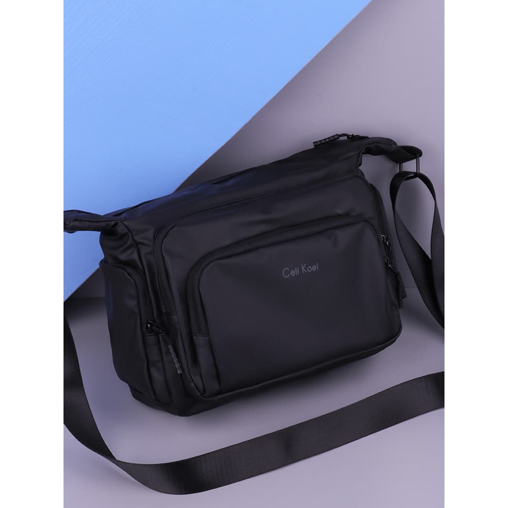 Bolsa de ombro masculina Oxford pano mensageiro mochila Horizontal multifuncional Casual saco do mensageiro leve à prova