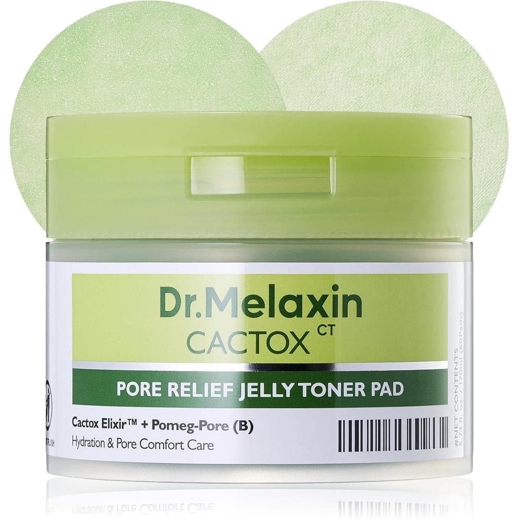 Dr.Melaxin Cactox Pore Relief Jelly Toner Pads – Discos Tonificantes Esfoliantes Refrescantes e Redutores de Inchaço par