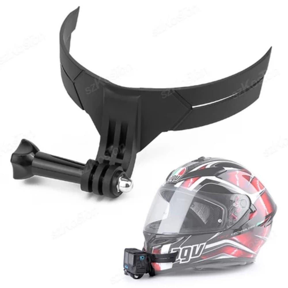 Suporte de queixo para capacete de moto, adesivo ajustável para GoPro