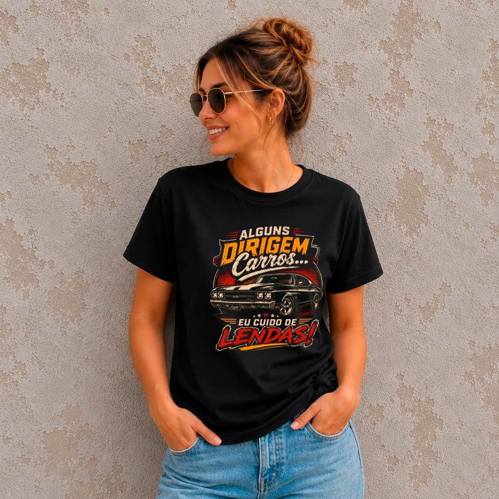 Camiseta Carros Antigos Alguns Dirigem Carros Eu Cuido de Lendas | Camisa Masculina Car Colecionador