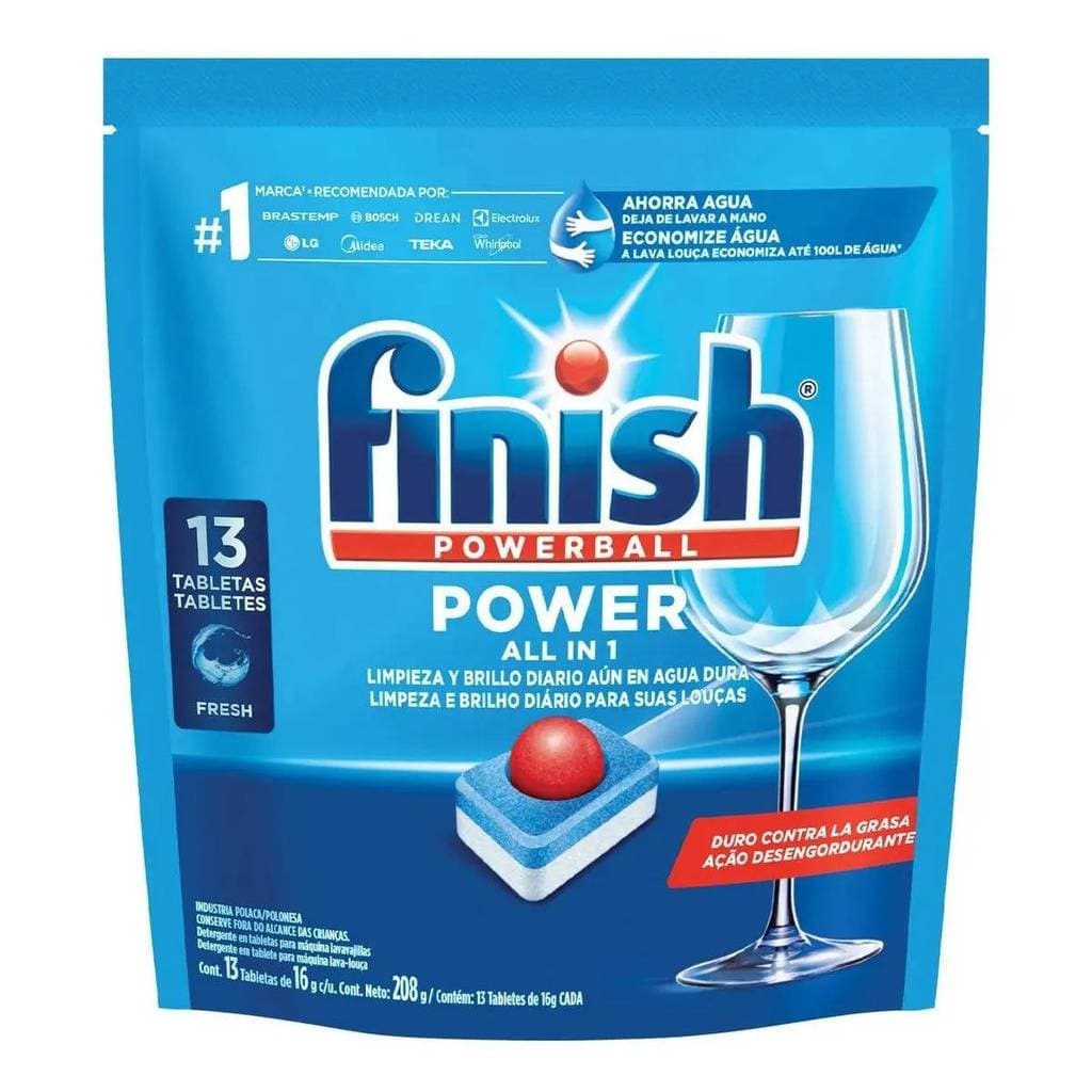 Detergente Finish Para Máquina Lava Louças 13 Tabs