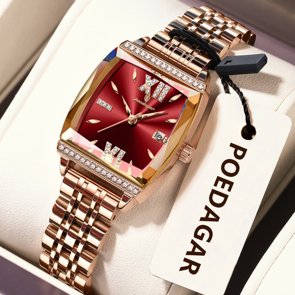 POEDAGAR P795 Relógio Para Mulher De Alta Qualidade À Prova Dwaterproof Água Data Elegante Senhoras Aço Inoxidável Origi