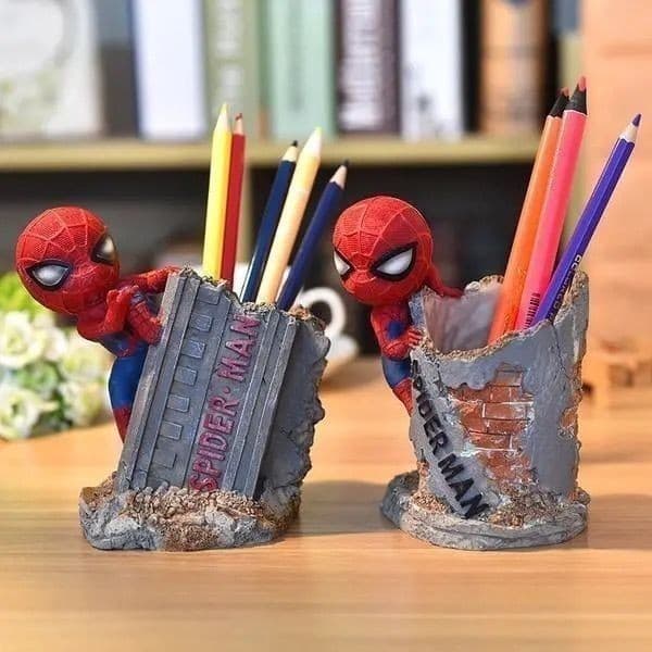 Marvel Vingadores Homem-Aranha Abajur e Porta-Lápis 8-18cm Resina Decoração de Mesa Presente