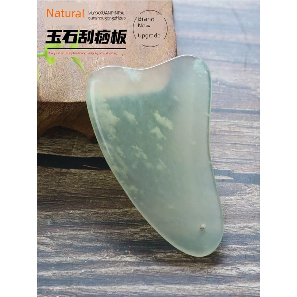 Placa de raspagem facial de Jade Natural, massageador de olhos faciais, salão de beleza, corpo inteiro, Universal, autên