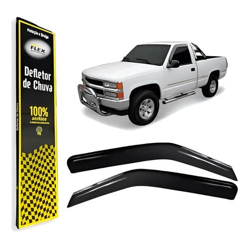 Calha Chuva Acrilica Fumê Silverado 1997 A 2001 2 Portas