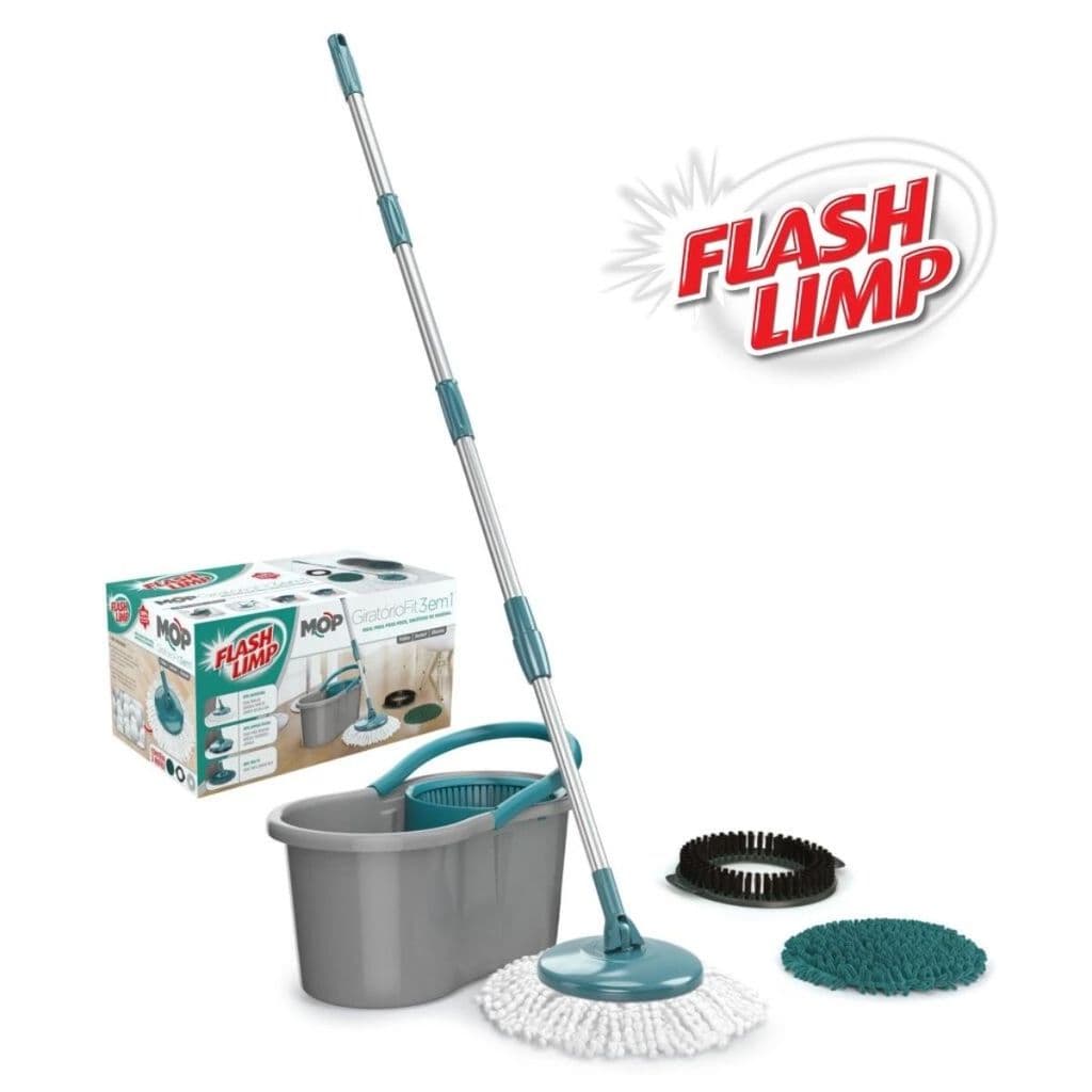 Mop Giratório Fit 3 Em 1 Multiuso -  Flash Limp
