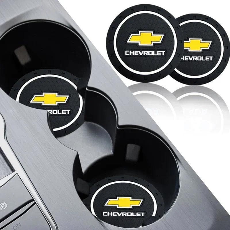 2 Peças De Almofadas De Borracha Antiderrapantes Para Garrafas De Água De Carro Chevrolet Silverado Impala Malibu Equino
