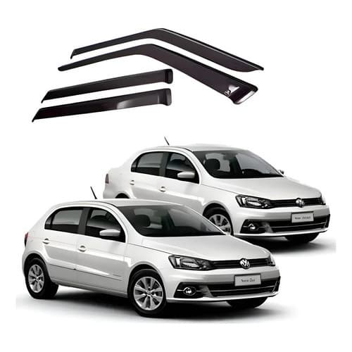 Calha De Chuva Acrilica Fumê Fox 2004 A 2017 2 Portas