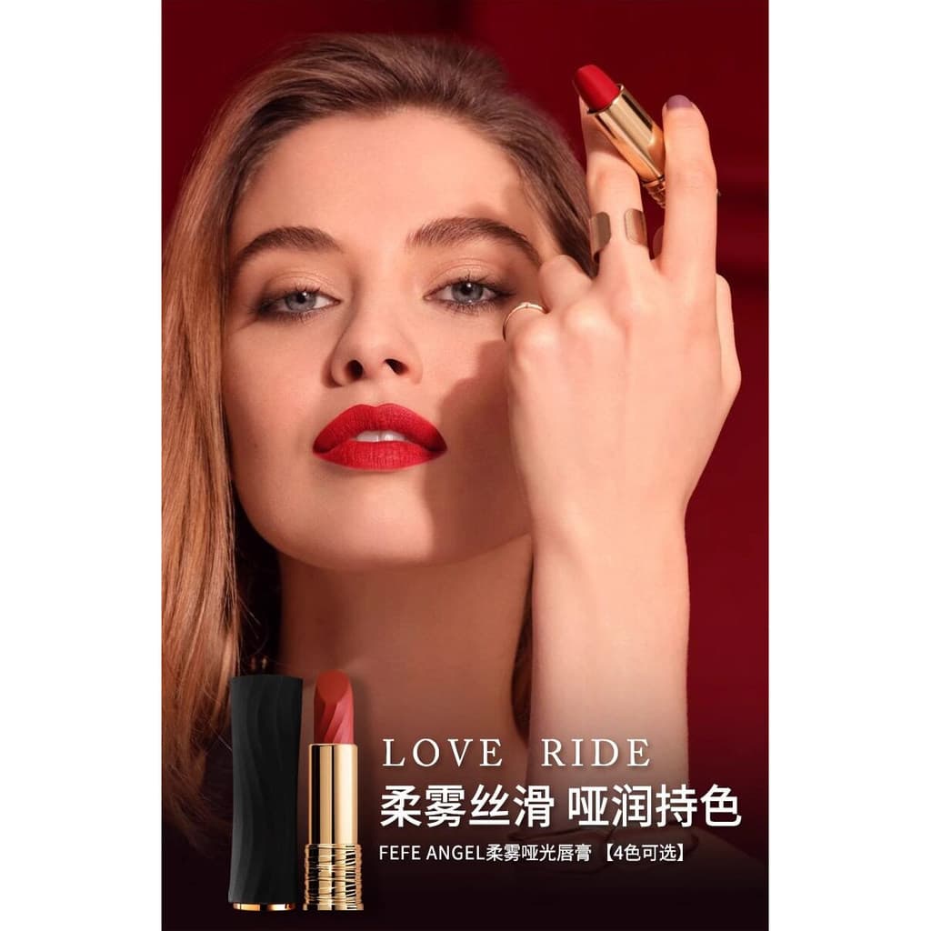FEFEANGEL Batom Cintura Pequena Veludo Fosco Macio Fosco Branqueador Veludo Lip Glaze Batom Hidratante
