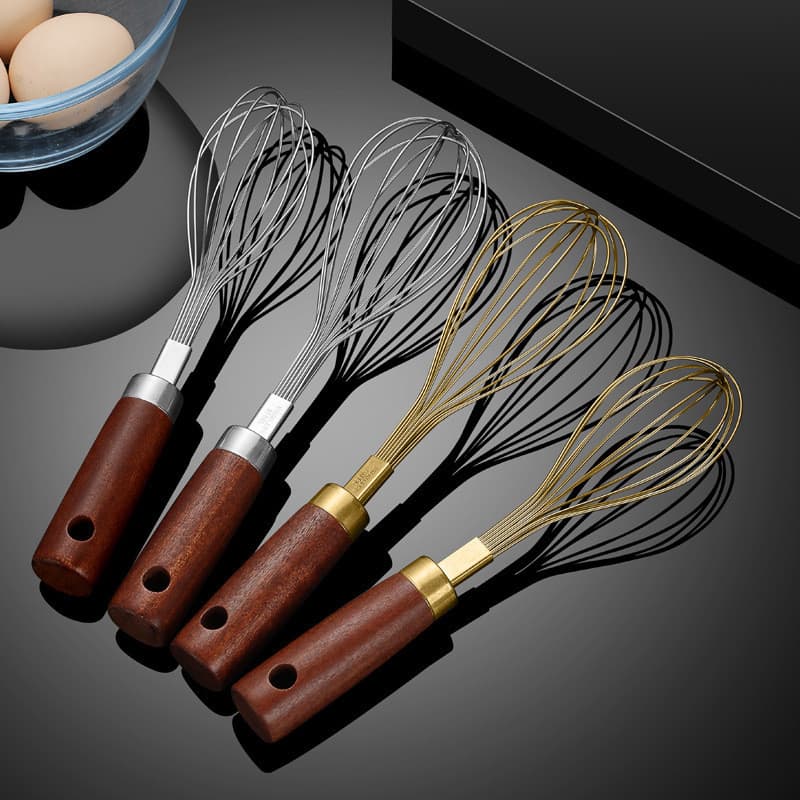 Batedor de ovos manual reforçado de aço inoxidável 304, utensílio de cozinha para misturar farinha e creme.