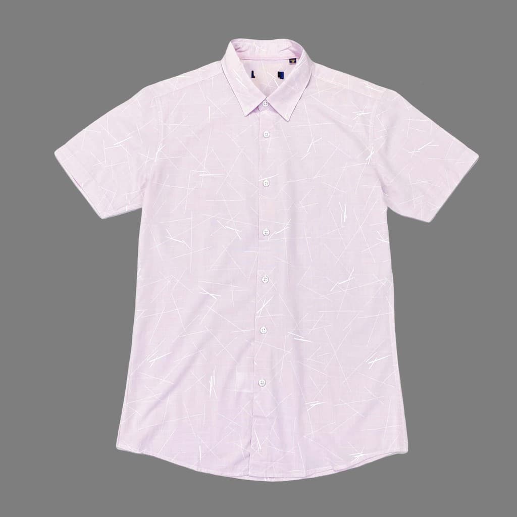 E3173 verão novo estilo masculino exclusivo impresso lapela camisa Casual fina confortável de manga curta camisa de peit