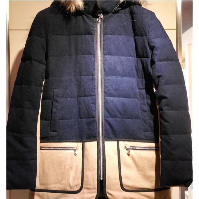 Roupas masculinas auspiciosas novo estilo Casual cor combinando estilo longo destacável gola de pele com capuz casaco de