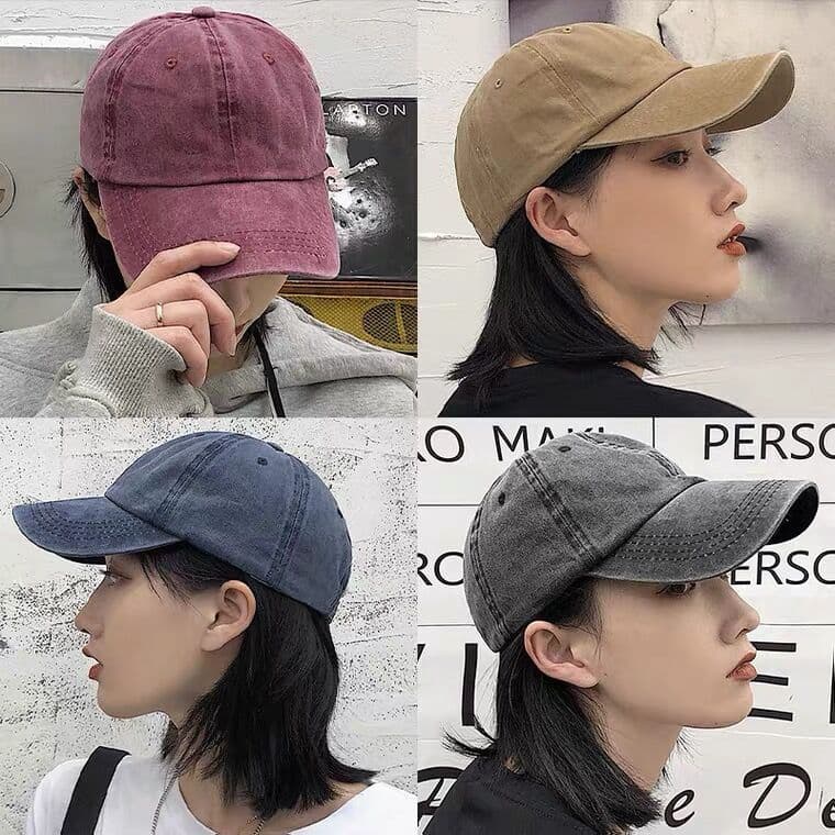 Wang Yibo Chapéu do mesmo estilo This Is Street Dance 3 Boné rosa masculino moderno retrô lavado jeans boné de beisebol