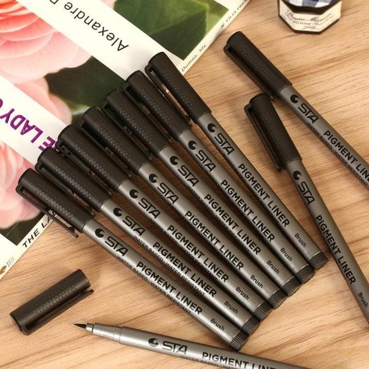 Genuíno estrela 8050 escova macia novo pincel de escrita caligrafia prática caligrafia científica caneta de beleza assin