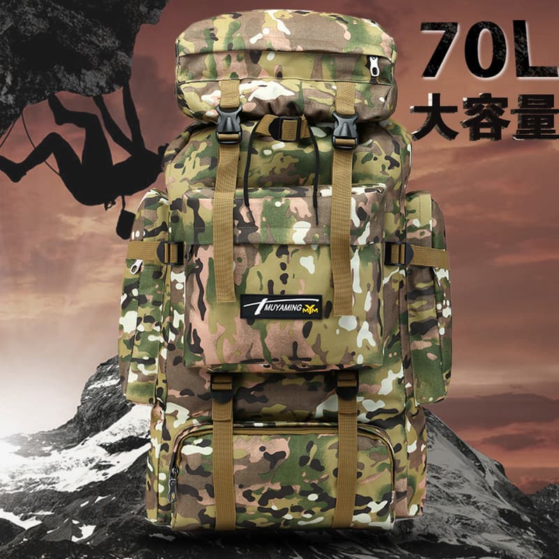 Mochila ao ar livre 70L litro grande capacidade esportes das mulheres dos homens trabalho lazer viagem caminhadas viagem