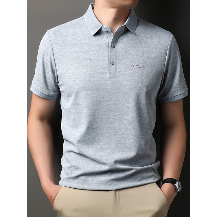 2026 verão masculino clássico moda camisa polo de manga curta estilo fino respirável camiseta de manga curta legal lapel