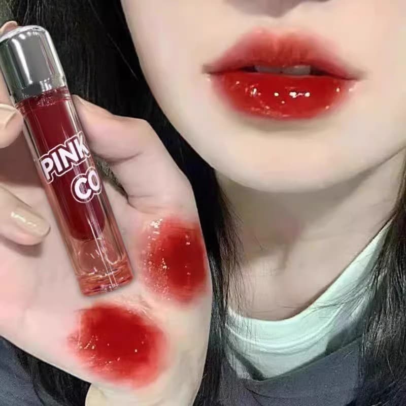 Puro desejo espelho lábio esmalte espelho brilho de água batom esmalte labial não é fácil de desbotar não é fácil de col