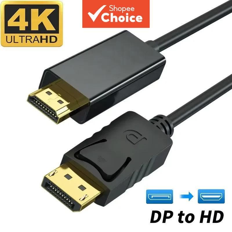 Cabo DisplayPort Para HDMI 4K 1.8M 3M DP Adaptador De Vídeo HD PC Monitor TV Pro