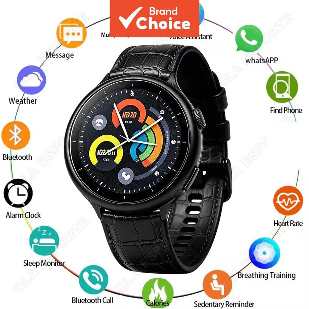 Novo Relógio Inteligente Esportivo Unissex com Tela Touch Total, Monitor Cardíaco, Chamada Bluetooth, 2.09, Voz AI e