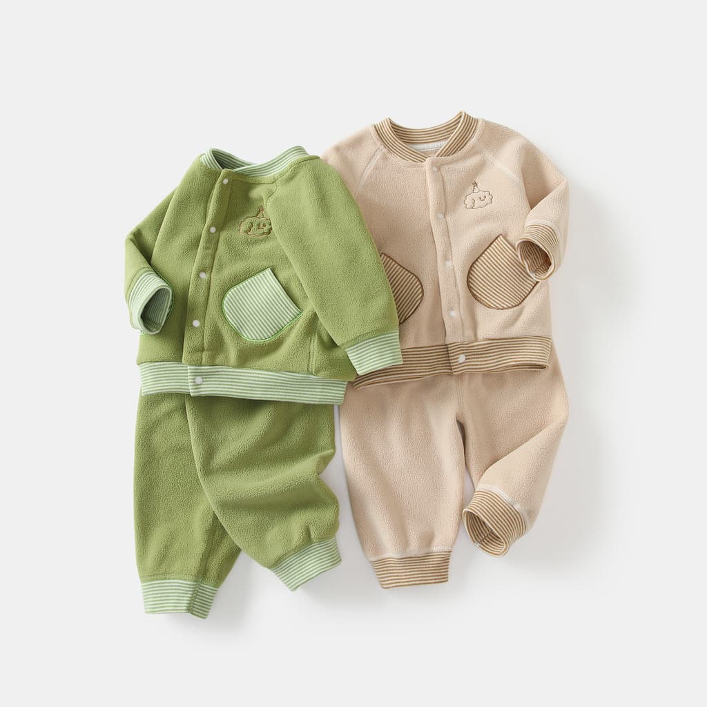 Bebê outono inverno roupas quentes veludo austríaco engrossado forro de lã Folio terno exterior roupas de outono do bebê