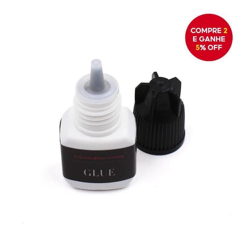 Novo adesivo de cílios preto com cabeça única de 5ml, baixo odor e não irritante para iniciantes