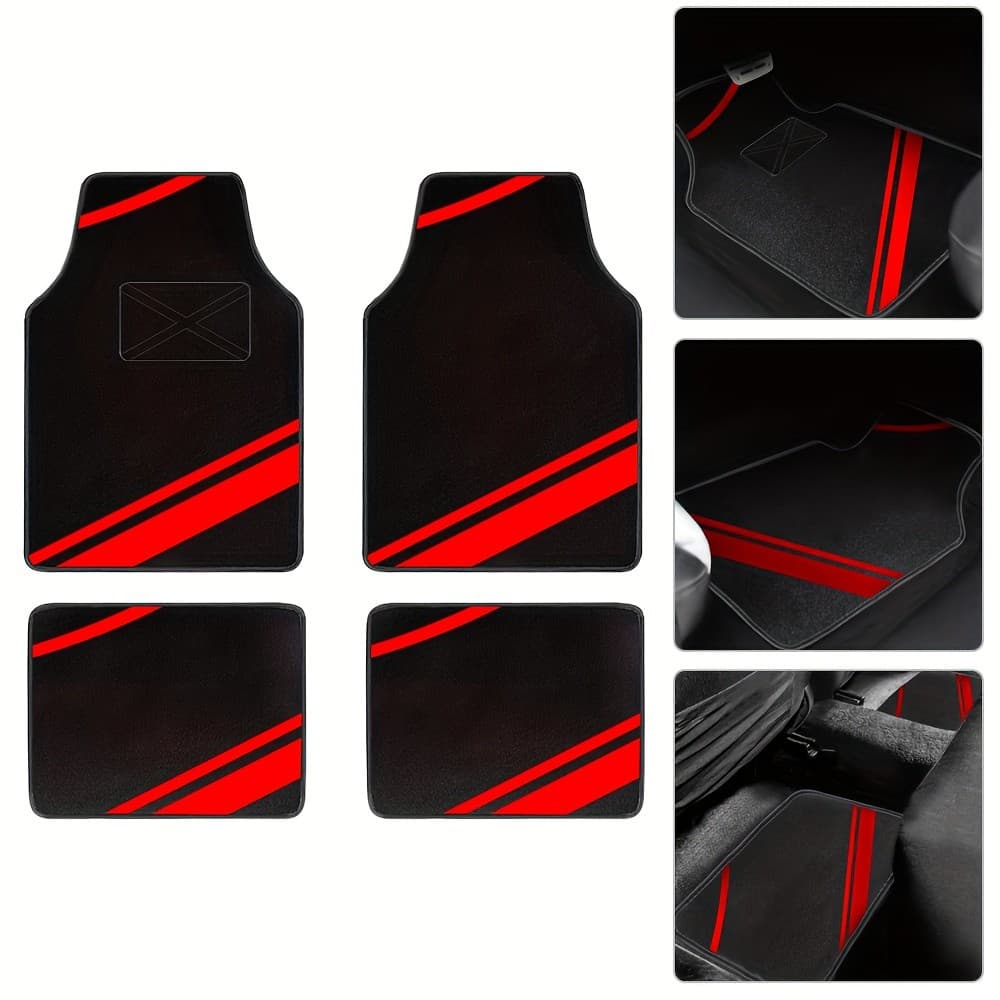 4 unidades/conjunto tapetes de carro, tapetes traseiros dianteiros de motores gerais, adequados para carros, SUV, caminh