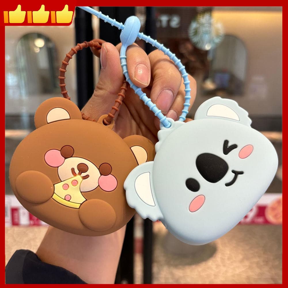 Bolsa De Moedas Com Zíper Carteira Portátil Pequena Capa De Fone De Ouvido De Silicone Para Lembrancinhas De Festa Uso D