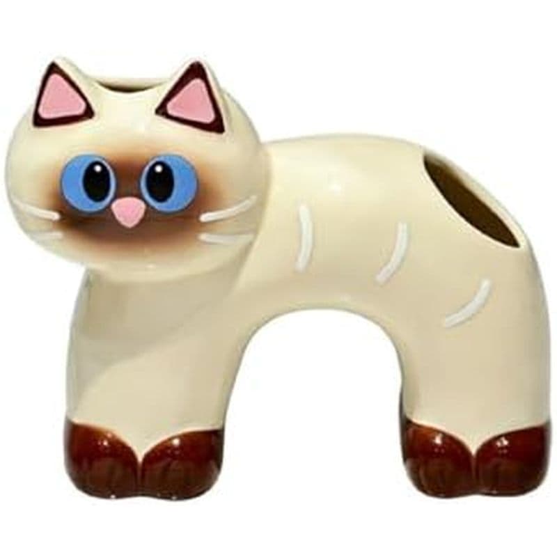 Adorável Suporte De Escova De Dentes Elétrica De Gato Siamês , De Desenho Animado E Armazenamento De Pasta De Dente , Or
