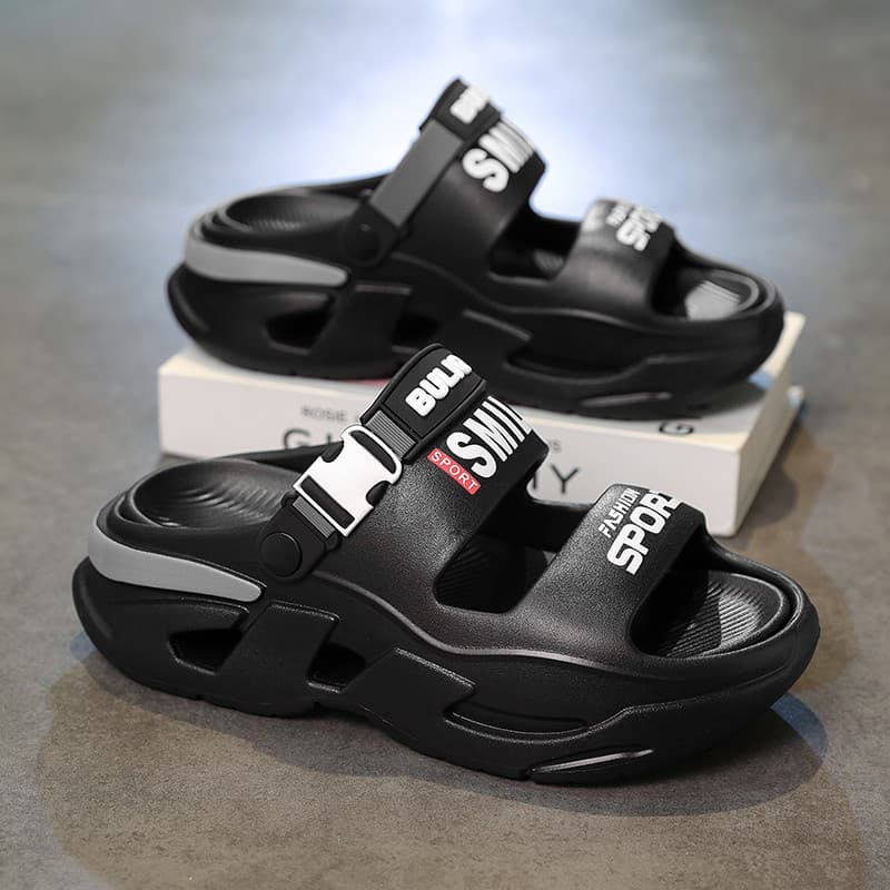 Sandálias masculinas estilo verão ao ar livre usar antiderrapante desodorante Flip-Flops masculino ao ar livre merda de