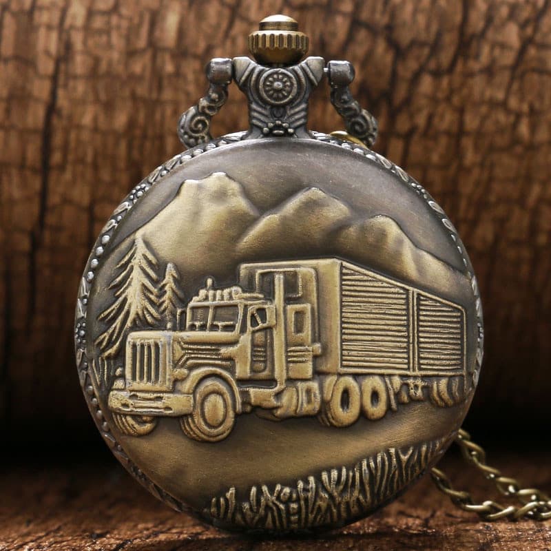 Relógio de Bolso de Quartzo com Design de Carro Clássico Vintage, Presente Souvenir para Fãs Masculinos
