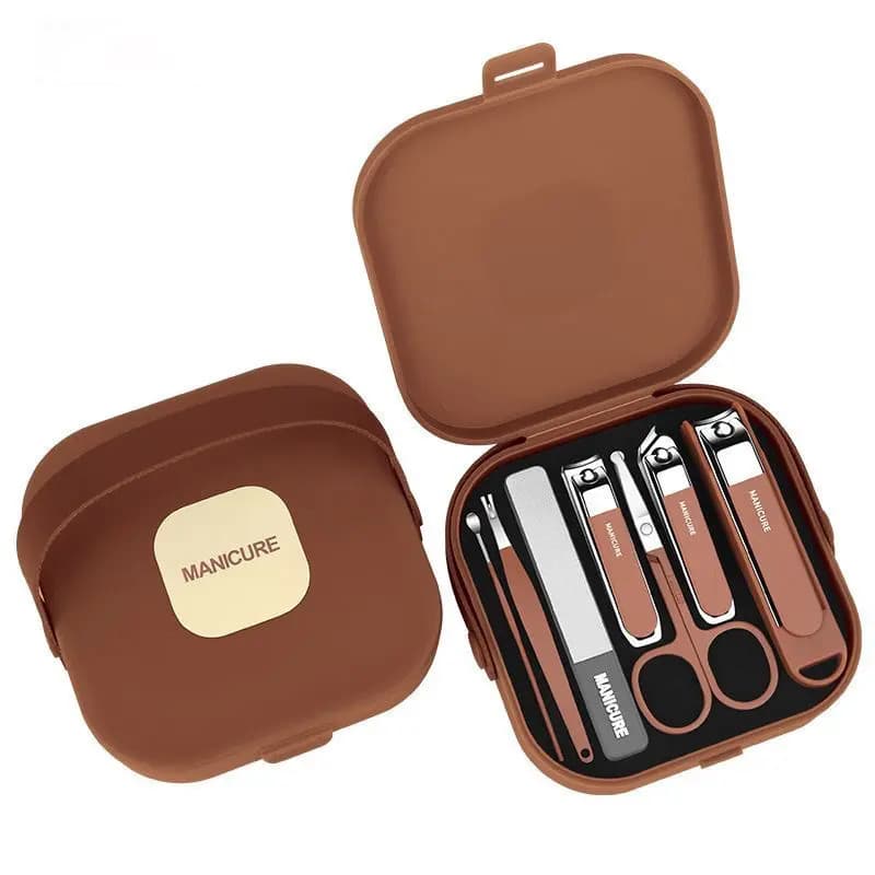 Conjunto de cortador de unhas de aço carbono Anti-respingo conjunto de cortador de unhas portátil aparador de unhas mani