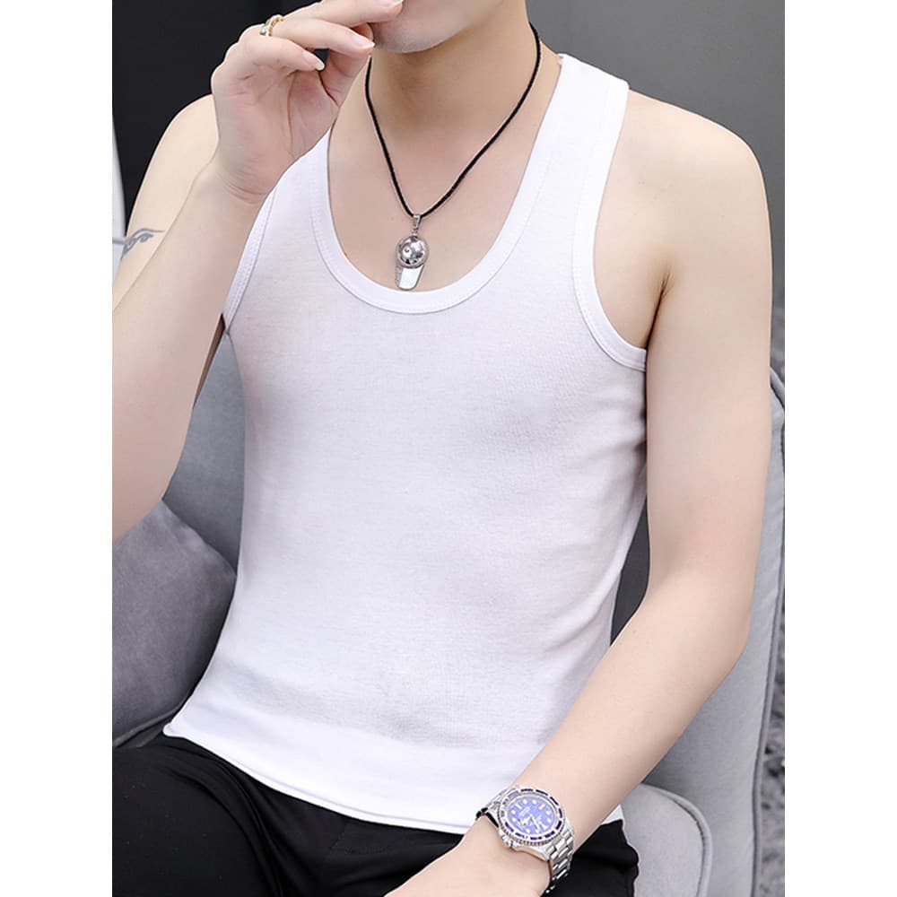 2026 masculino na moda All-Match moda Casual colete verão Street Wear colete de suor masculino confortável absorvente de
