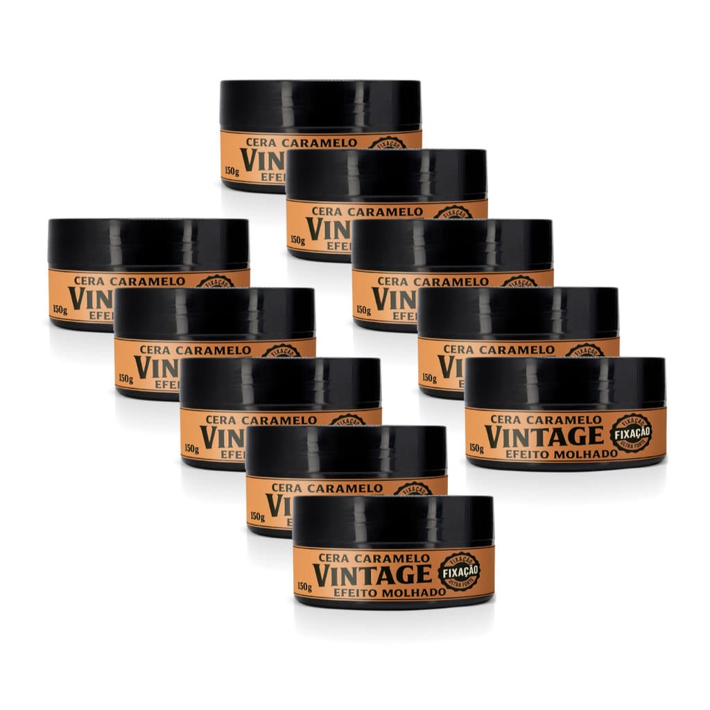Kit Still Life Pomadas Ceras Modeladoras Caramelo Efeito Molhado Fixação Extra Forte 150g 12 Unidades