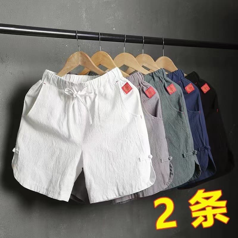 Minimalista importado puro algodão lavado Street Wear Shorts masculino verão fino calças de cinco pontos calças casuais
