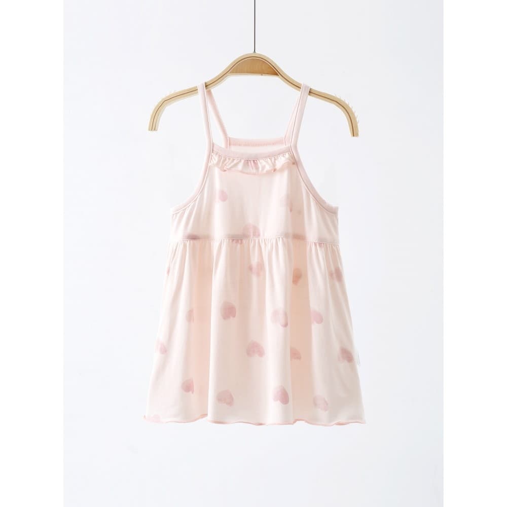 Bebê suspender saia Lenzing Modal doce suspender saia menina crianças vestido de verão camisola