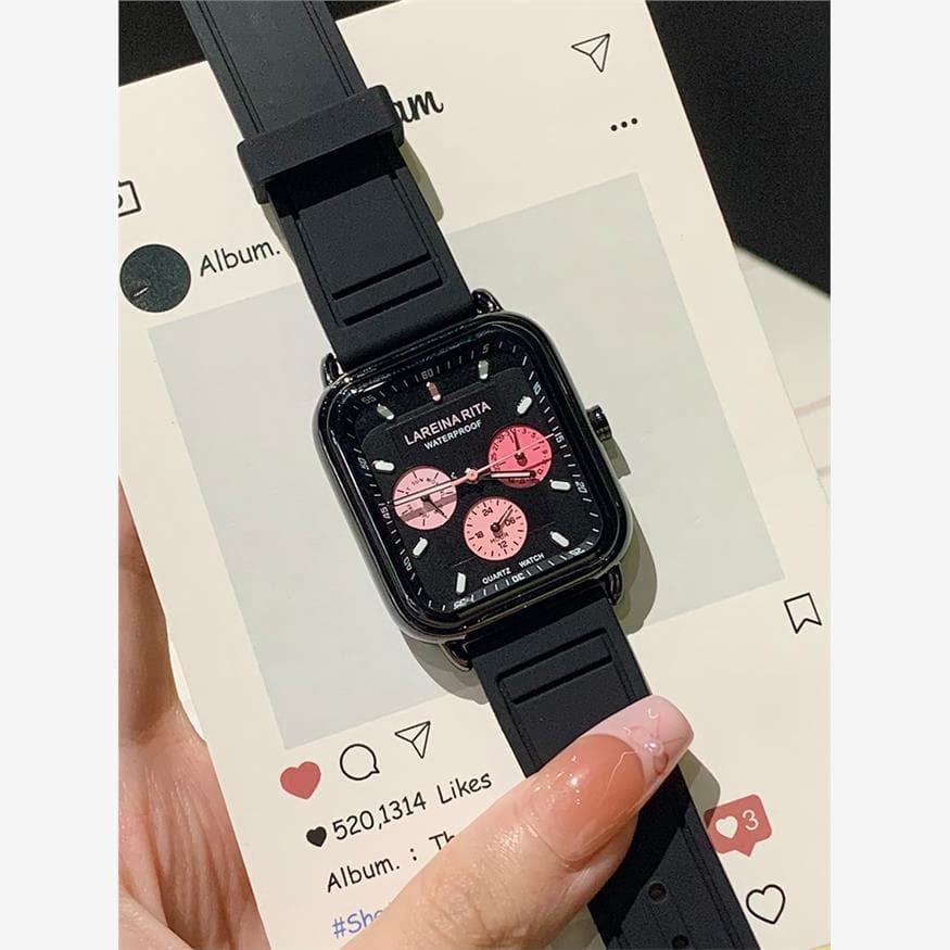 Linger relógio feminino estudante exame dedicado quadrado à prova dwaterproof água 2025 novo estilo júnior escola secund
