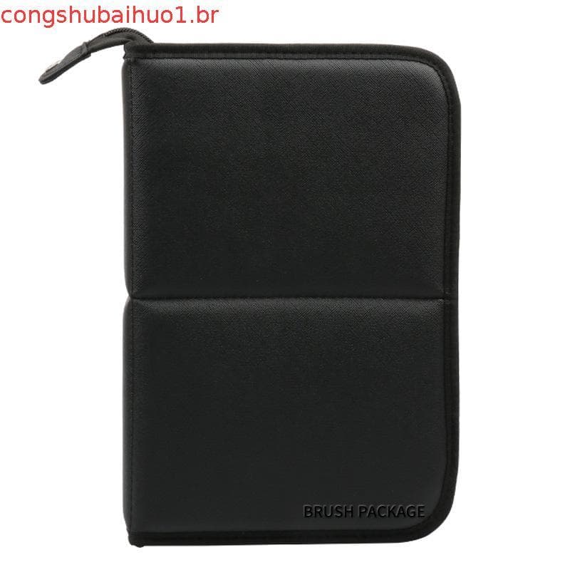 Bolsa de armazenamento de pincéis de maquiagem de grande capacidade com 40 furos, projetada para maquiadores, bolsa de m