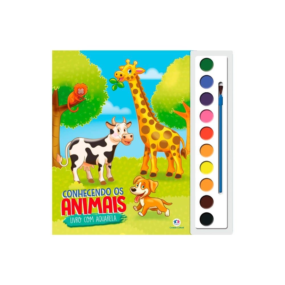 Livro com Aquarela Conhecendo os Animais - Ciranda Cultural