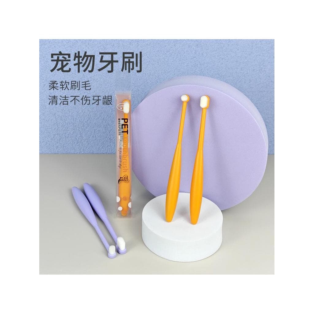 Escova de dentes para animais de estimação, escova de dentes para cães e gatos, ferramentas orais de limpeza, dez mil ce