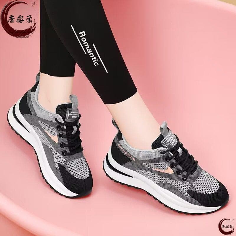 Papai sapatos 2025 novo estilo primavera malha fina respirável tênis feminino All-Match Casual leve tênis de corrida de