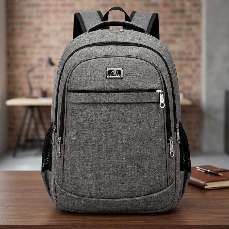 Mochila Escolar e Trabalho Unissex Revestida em Nylon para Faculdade