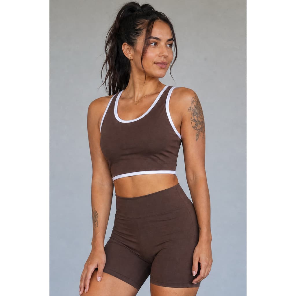 Top Alça Larga Fitness Polo Wear Marrom