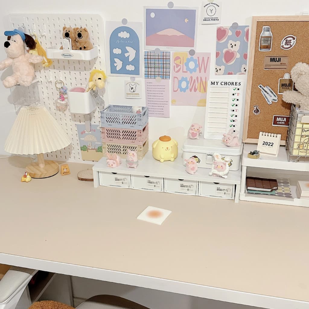 Ins estilo Layout de mesa conjunto completo decoração de escritório ornamentos de alta qualidade dormitório escolar caix