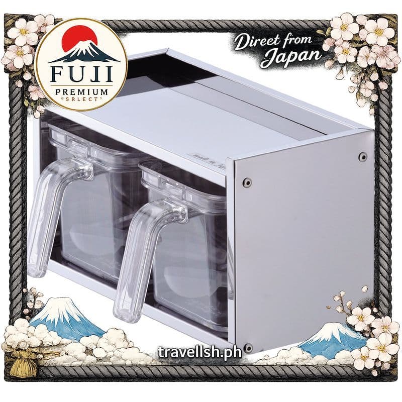 [Pearl Metal] Organizador de Temperos em Aço Inoxidável para Bancada de Cozinha 【Direto do Japão】