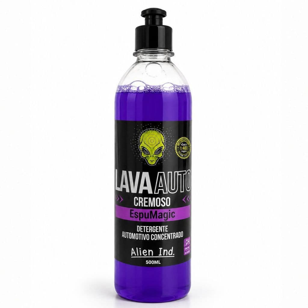 Shampoo Automotivo Premium Alien Ind 500ml Lava Auto Cremoso Espuma Densa Alto Rendimento
