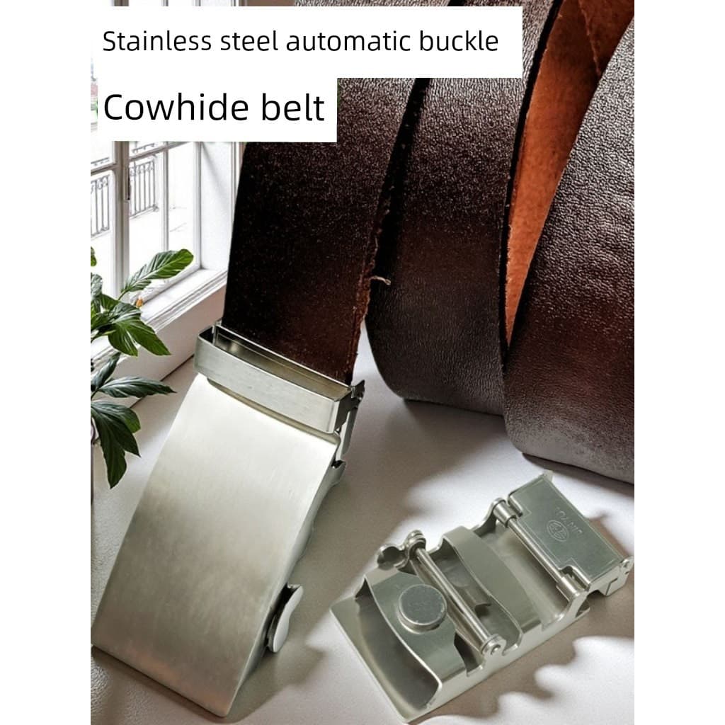 cinto feminino largo cinto feminino Cinto de couro genuíno automático fivela de aço inoxidável calças masculinas cinto d
